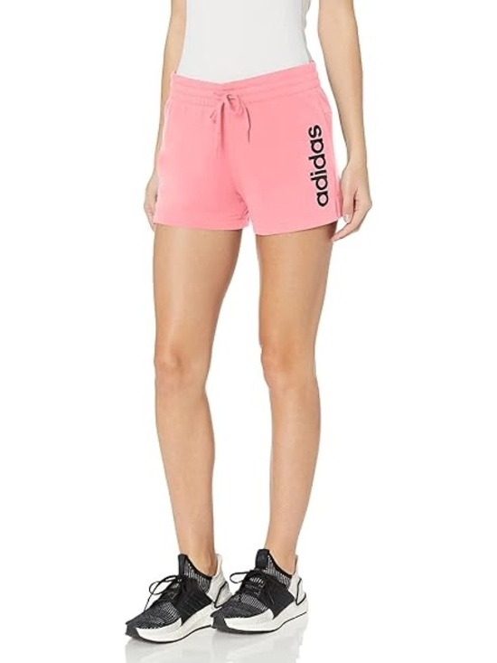 adidas Pants - Adidas Women's Essentials Linear French Terry Shorts in Light Pink Size XL